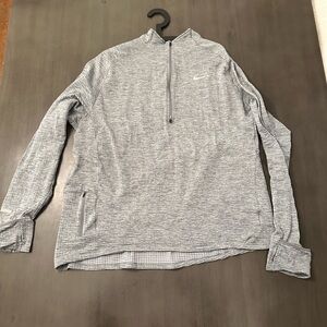Nike Heathered Gray Quarter-Zip Top
